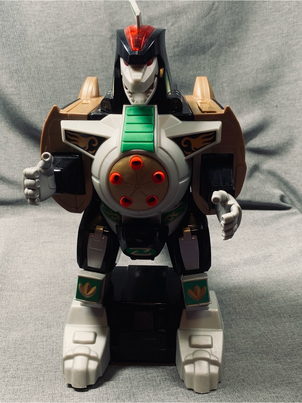 Vintage Mighty Morphin Power Rangers Dragonzord 16” RC Remote Green Ranger Teste